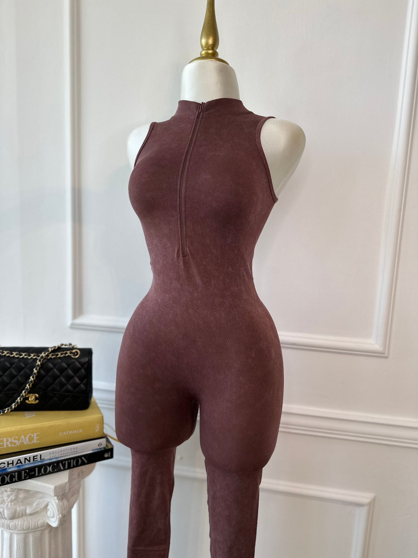 All Day Jumpsuit - Washed Brownie