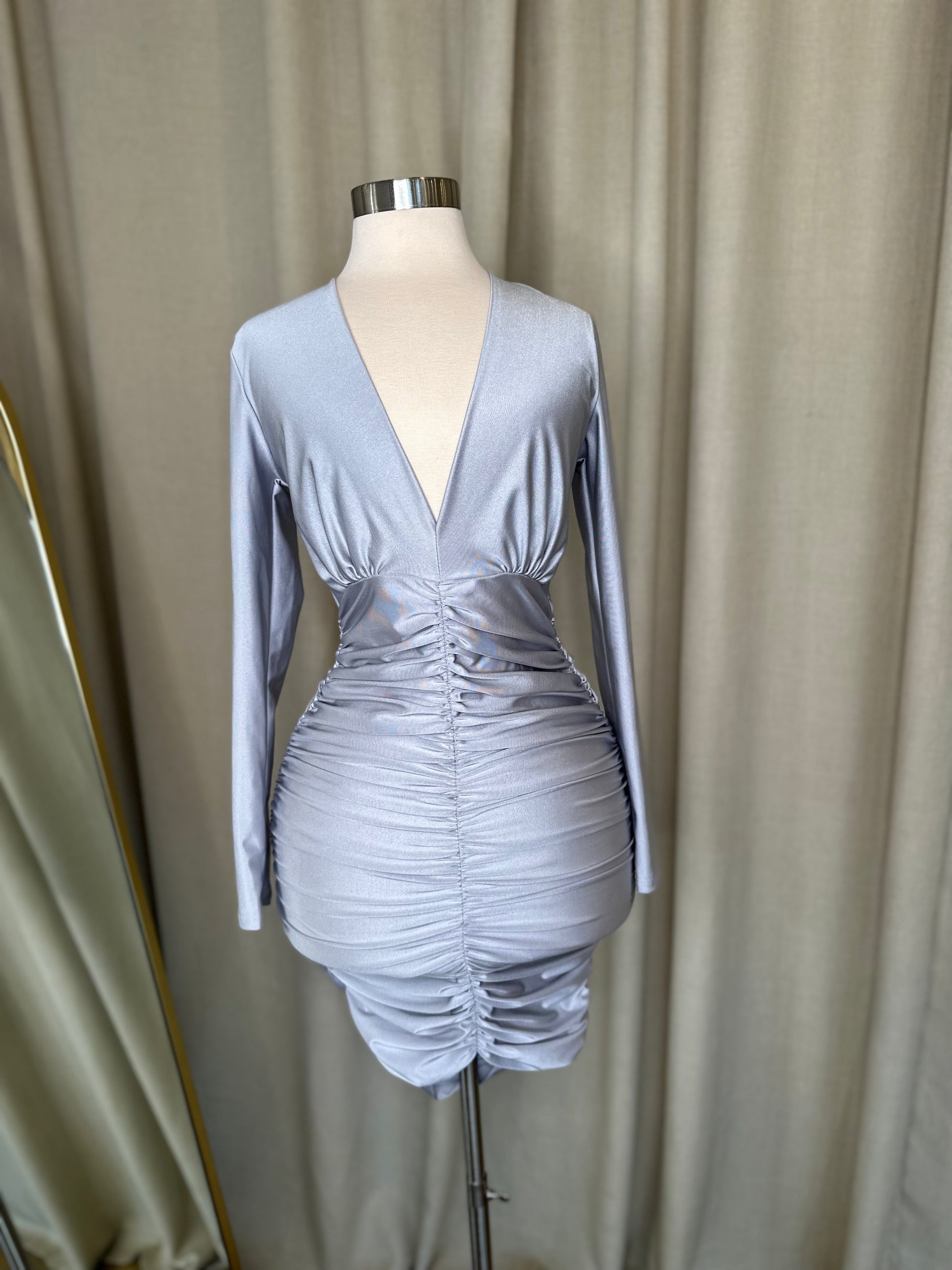 platinum grey dress Fabiana Filippi Platinum Maxi Dress | Grey