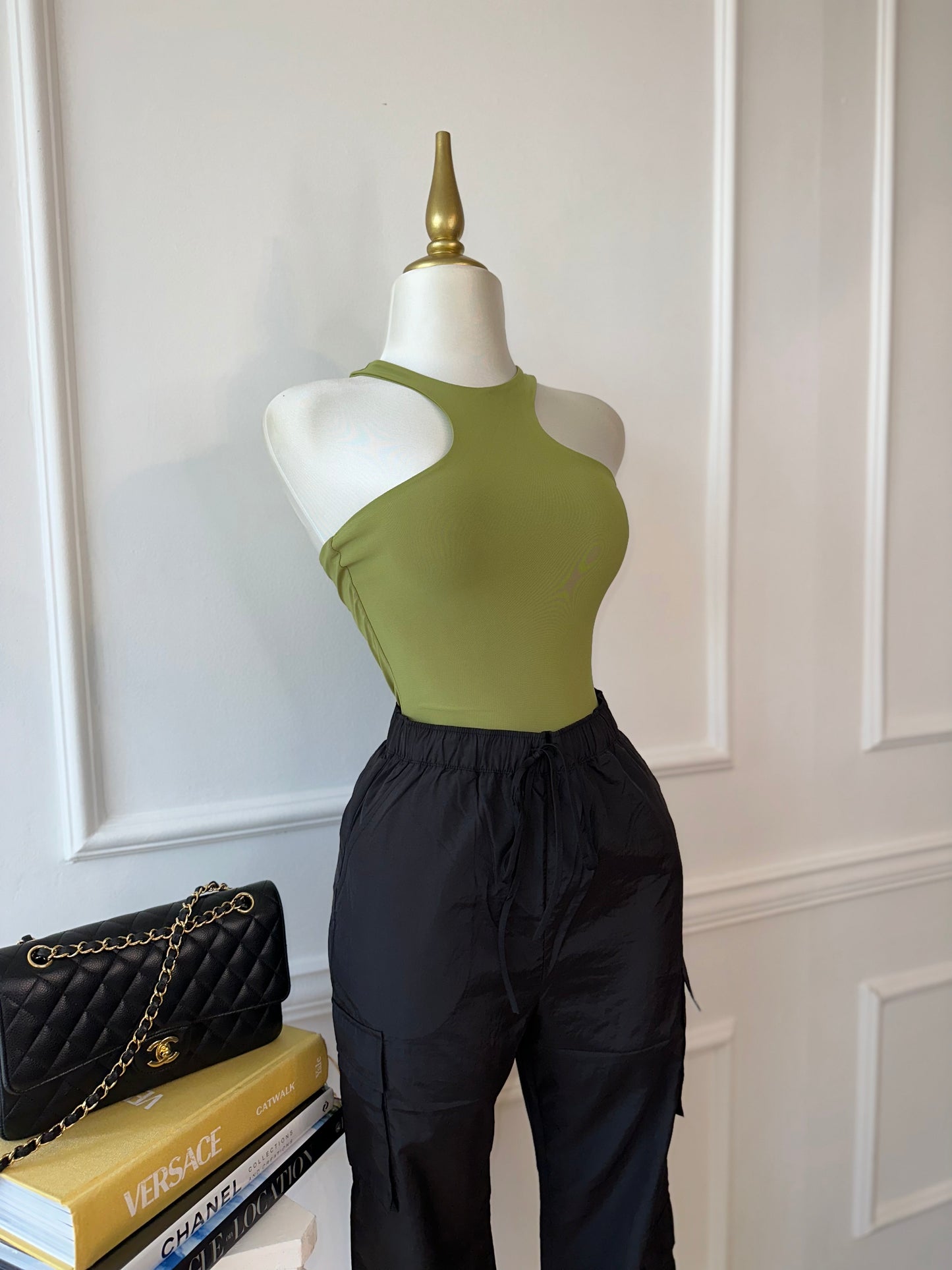 Racer Bodysuit. - Green