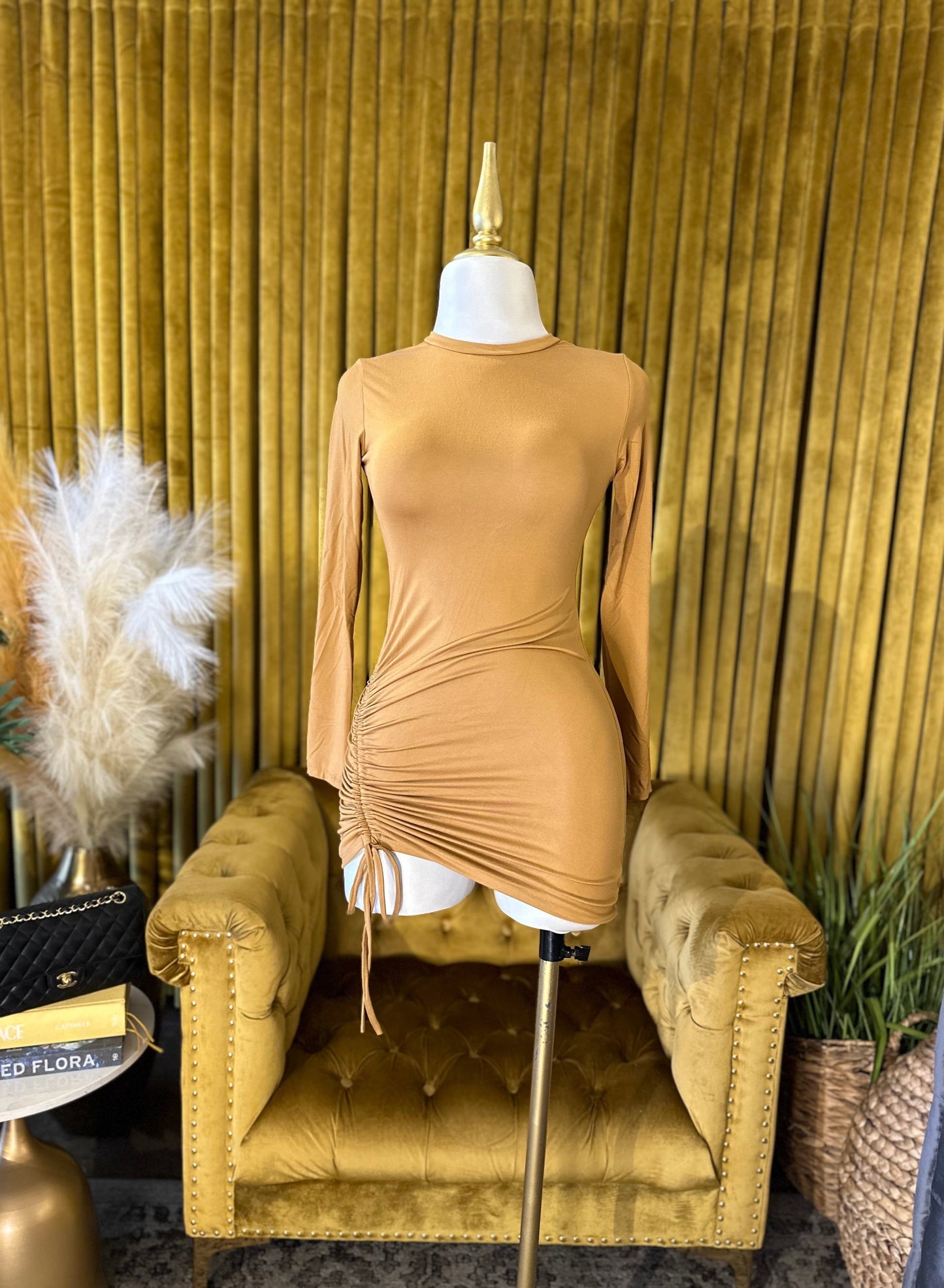 On The Go Dress - Brown Sugar