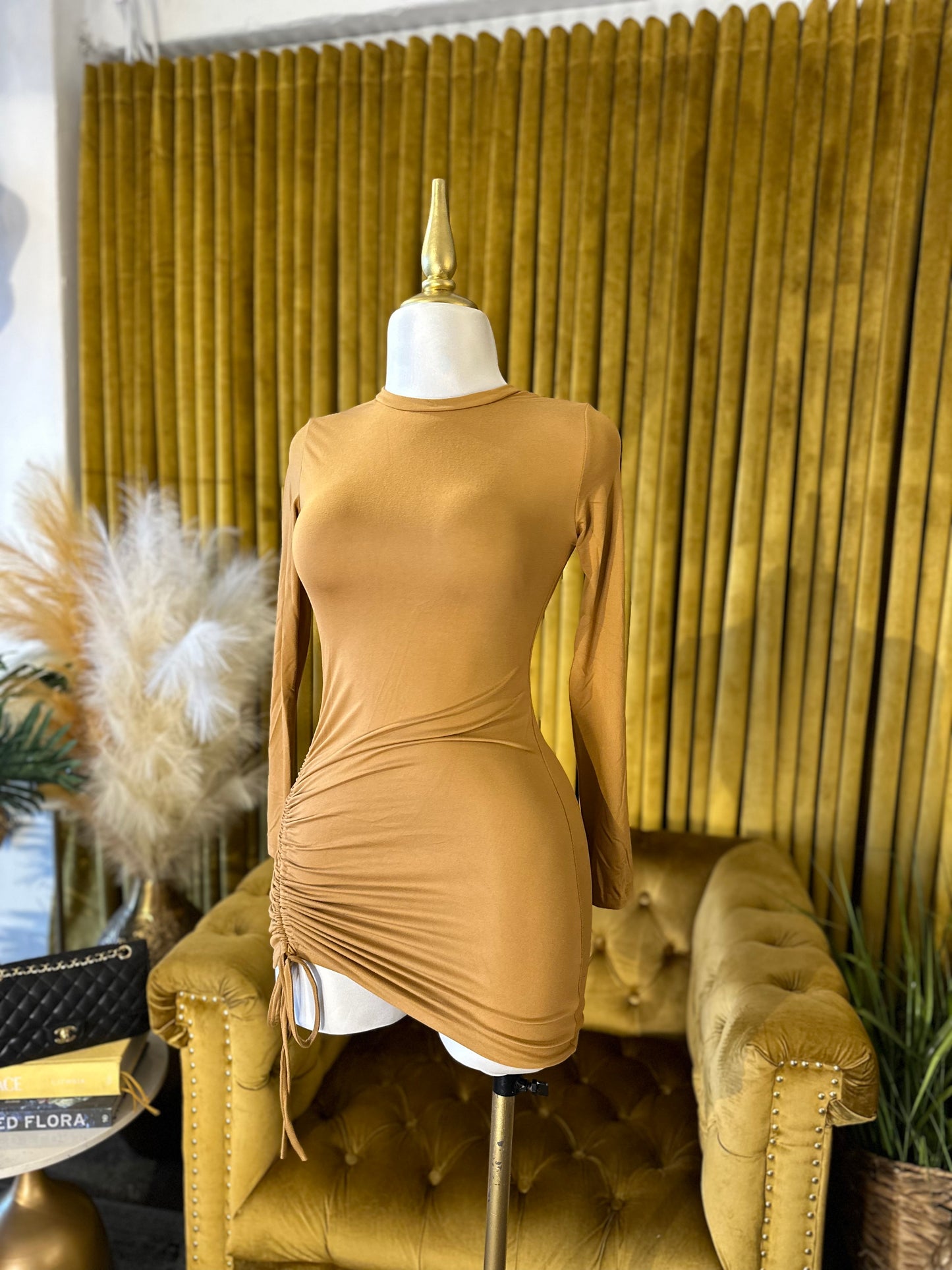 On The Go Dress - Brown Sugar